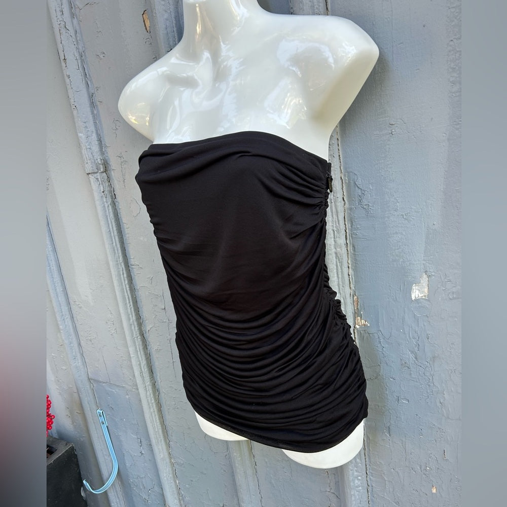 Halston Heritage strapless ruched top, BNWT, Small