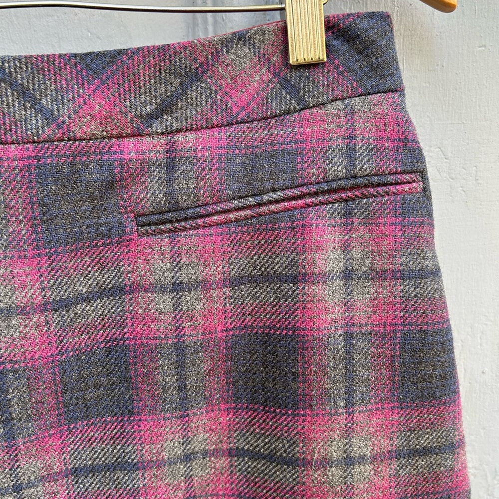 Laura Ashley Wool Plaid Mini Skirt, size 8