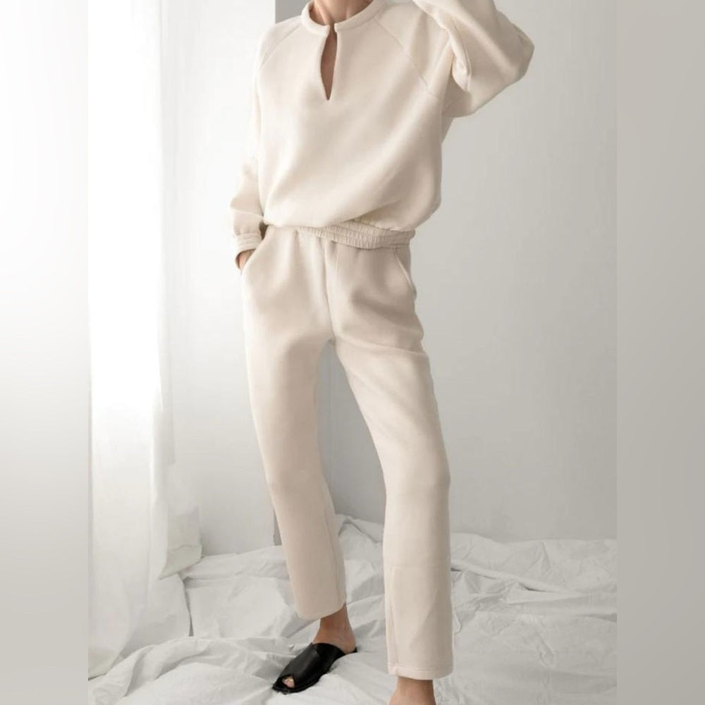 Leze the Label Cream Athena Sweatshirt, Large