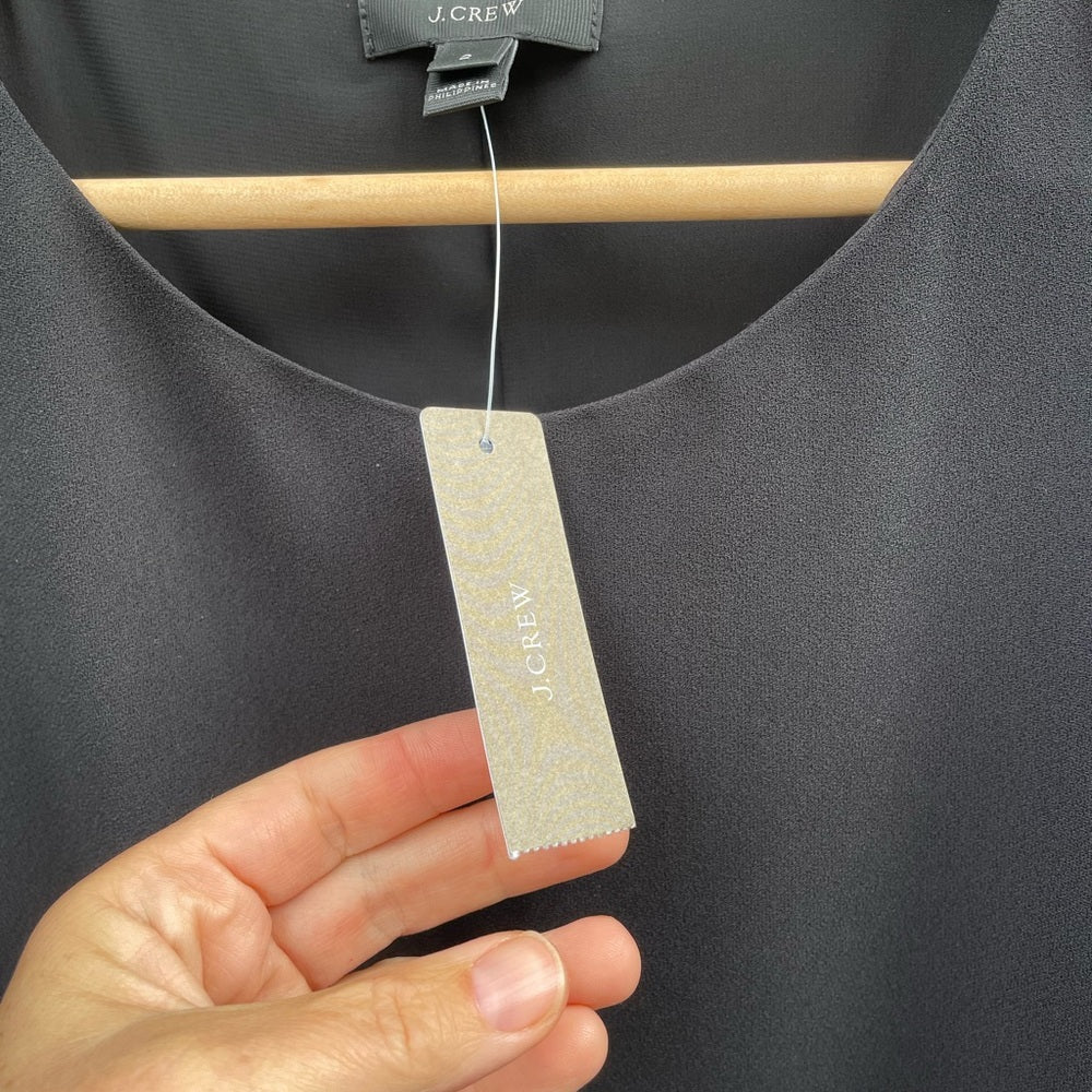 J Crew Black Scoop Neck Tank Top, BNWT, size 2