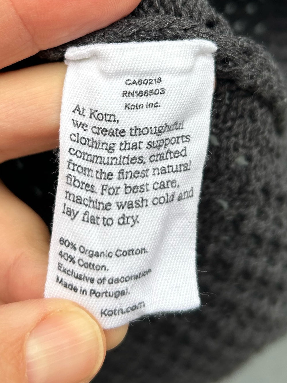 Kotn Grey Blue Samia Knit Tank, Size M