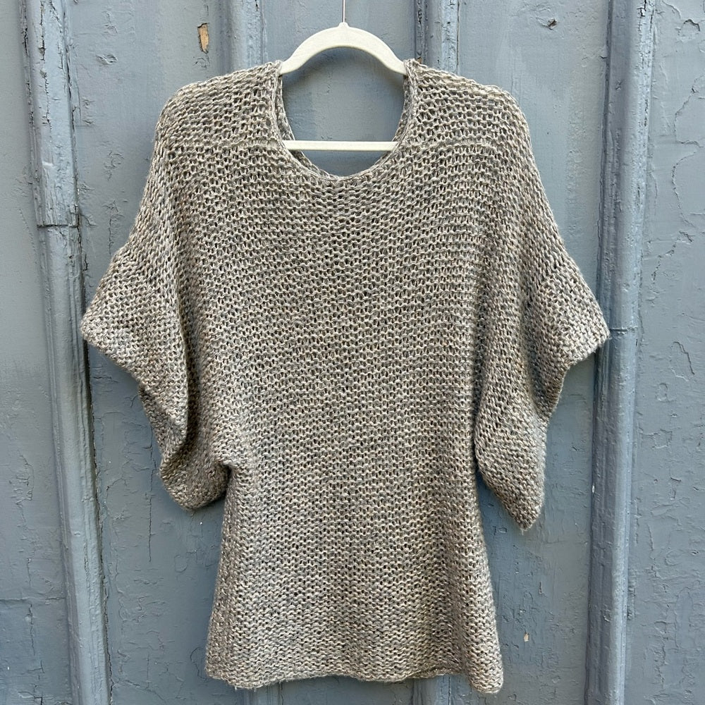 Theory Davini Zebra open knit sweater, size M