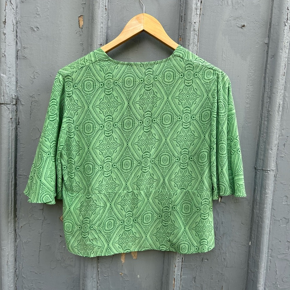 Maje Limaro Graphic-Print Woven Blouse, size 1 (Small)
