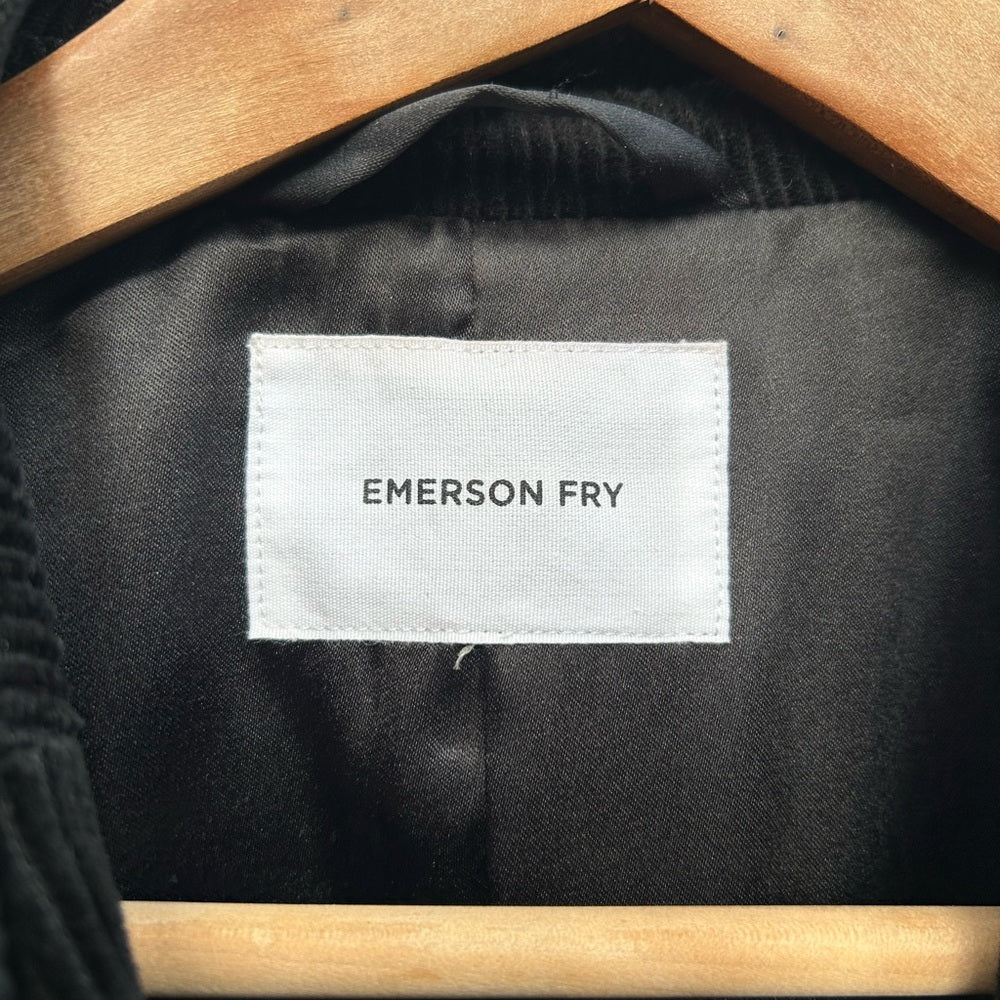Emerson Fry Black Dylan Cord Jacket, Size Large