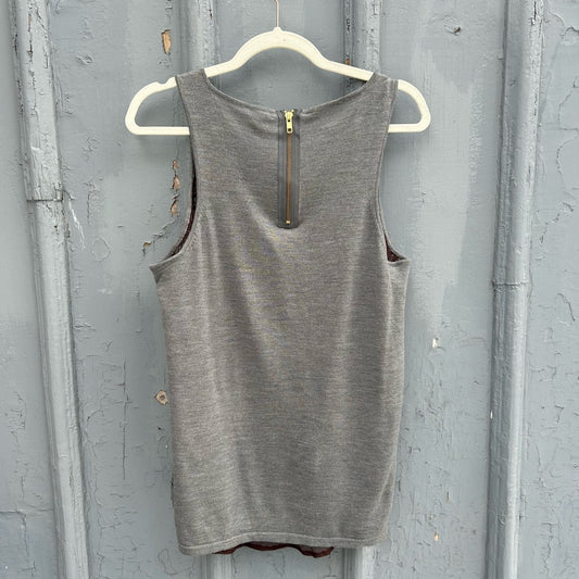 J Crew Merino blend lace front tank, size L