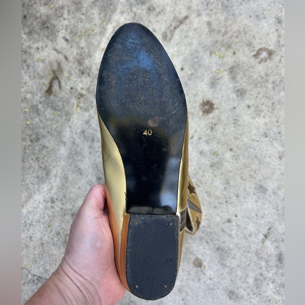 Vintage Roland Cartier Gold stars flats, size 40 (US9)