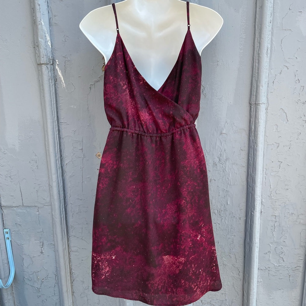 Babaton Burgundy Casmir Dress, size xs
