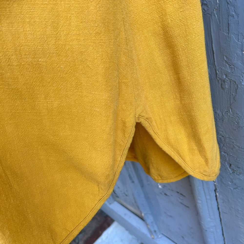 Cokluch Linen blend yellow sleeveless dress, size M