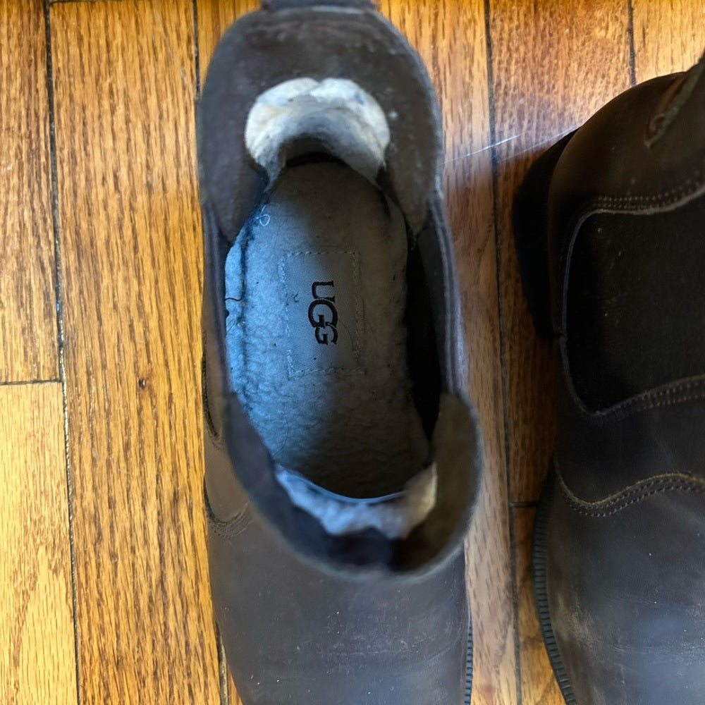UGG Women's Bonham Waterproof Leather Chelsea Boots, Size 6