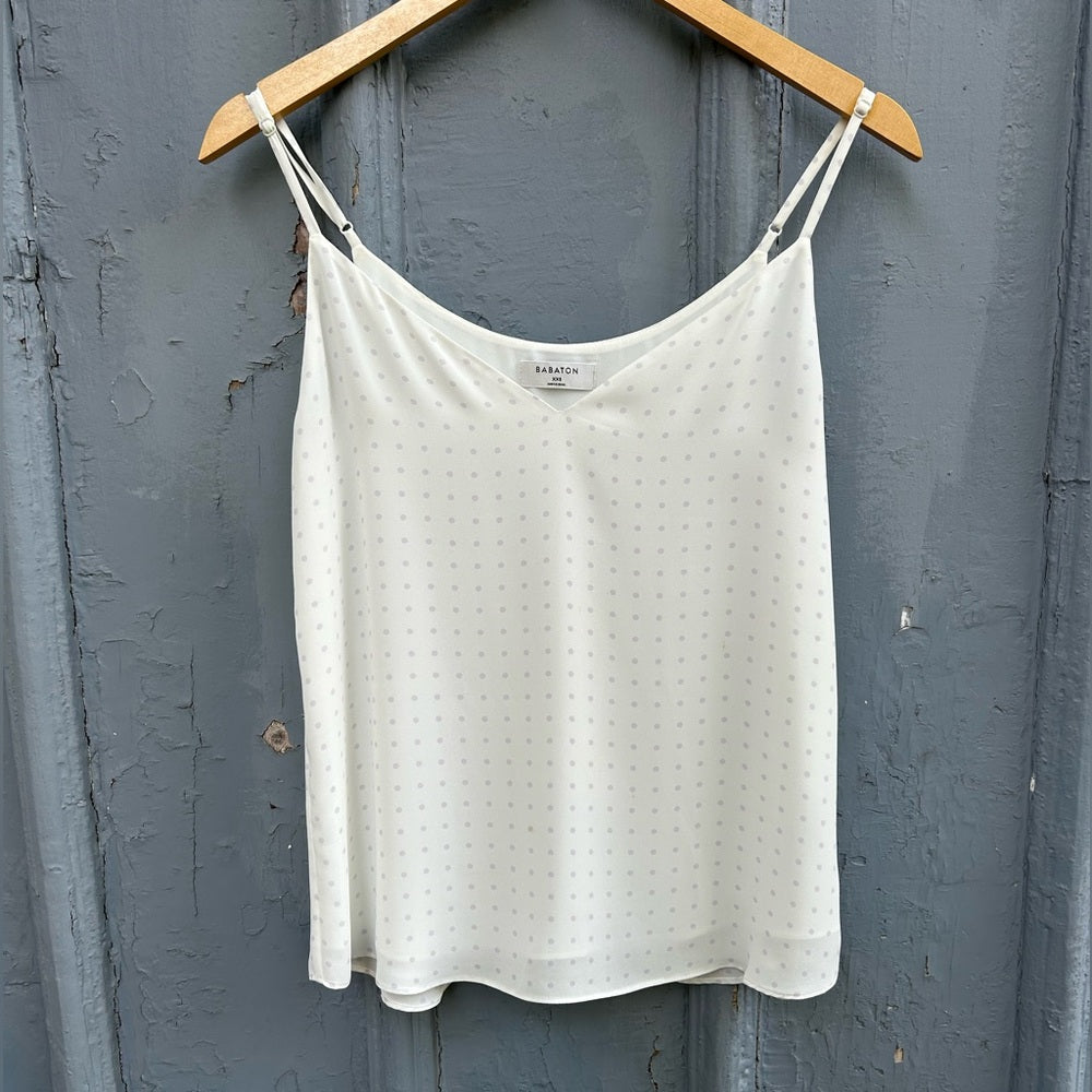 Babaton Everly Purple Polka Dot Cami, Size xxs