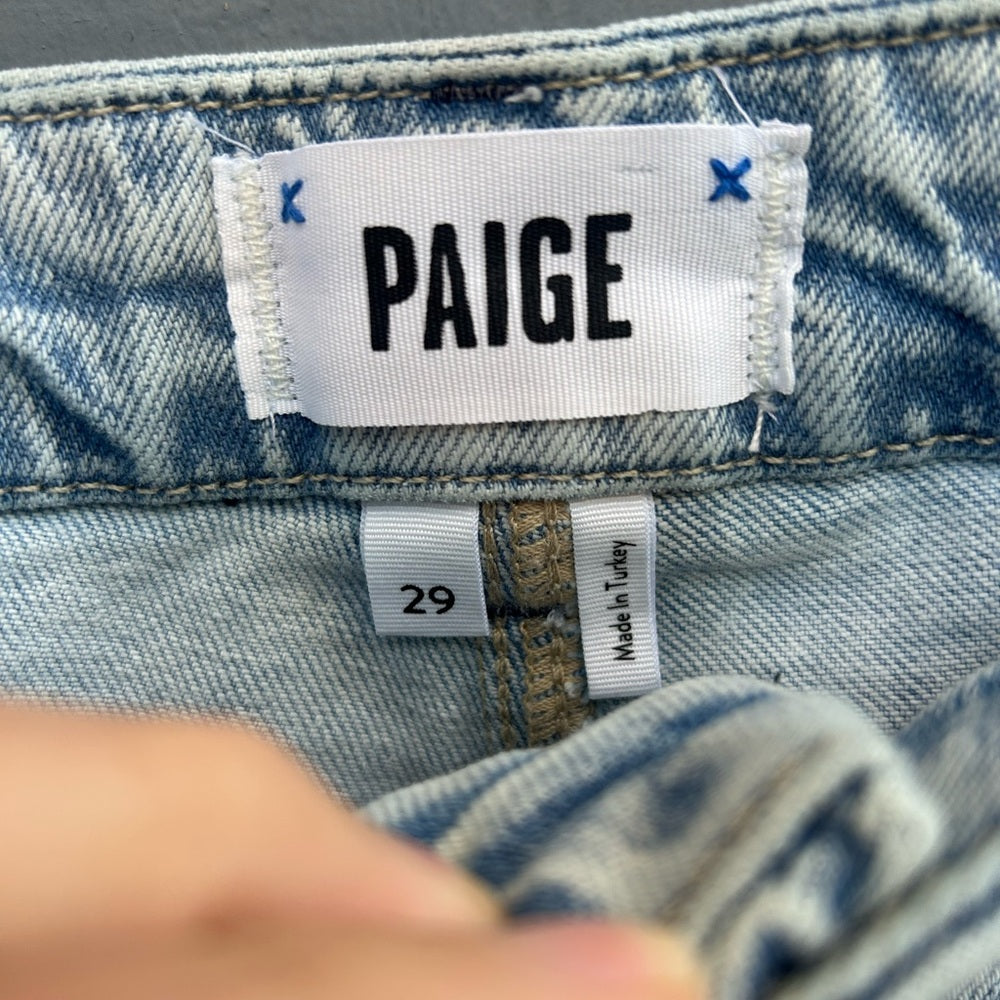 Paige Harper Wide Leg Ankle Pant with embroidery, size 29
