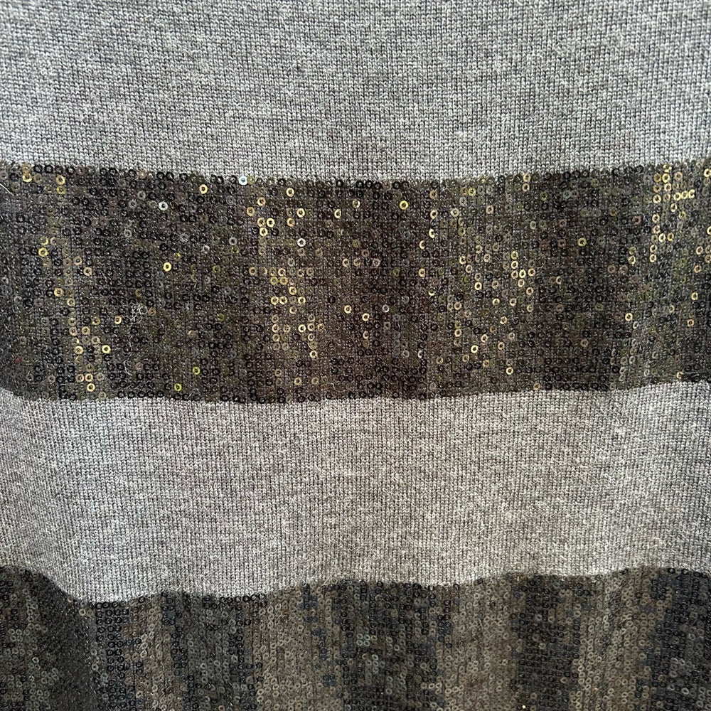 Alice + Olivia Sequin Stripe Wool Sleeveless Sweater, size approx M