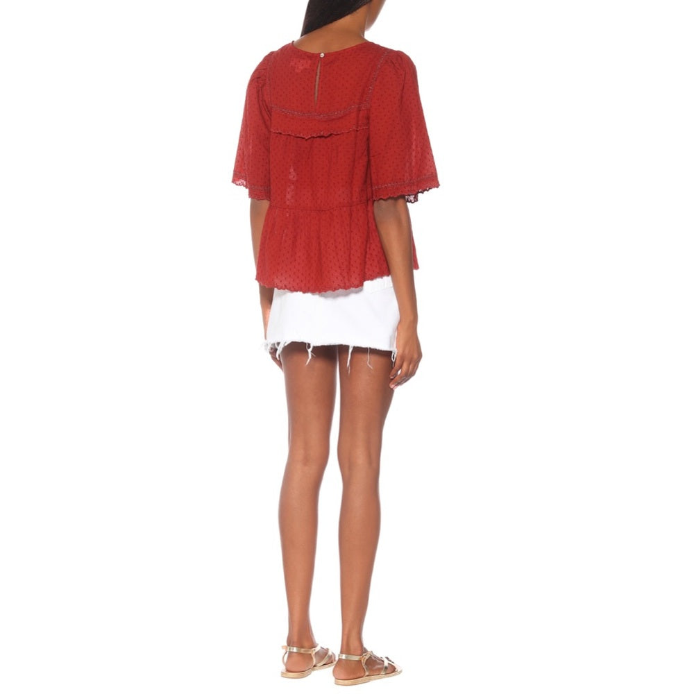 Velvet Raina Cotton Blouse, Size XS
