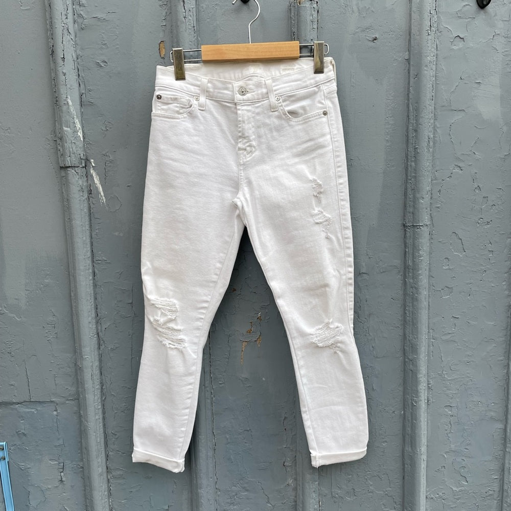 7 for all Mankind high waist ankle Gwenevere skinny jeans, size 25