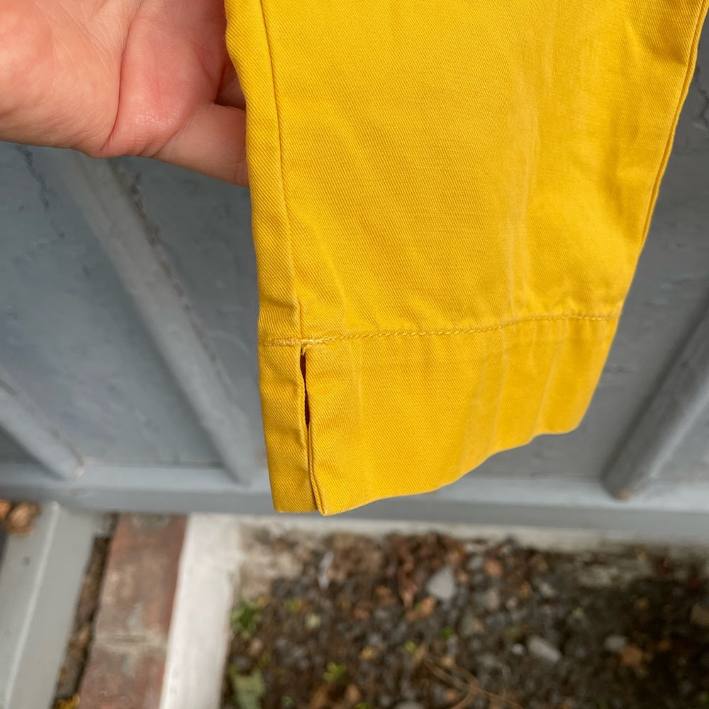 G1 Basic Goods Iconic Chino Paper Twill Mustard cotton pants, size 2