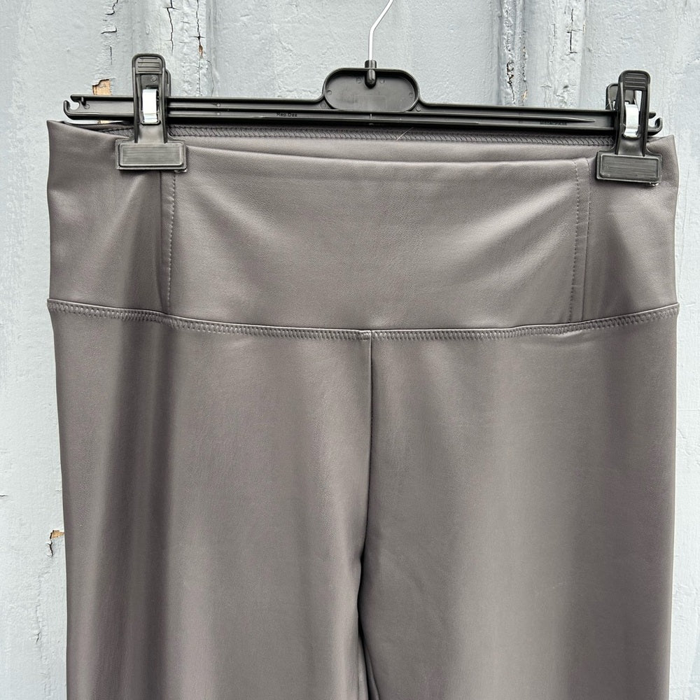 7 for all Mankind Grey Faux Leather Leggings, Size M