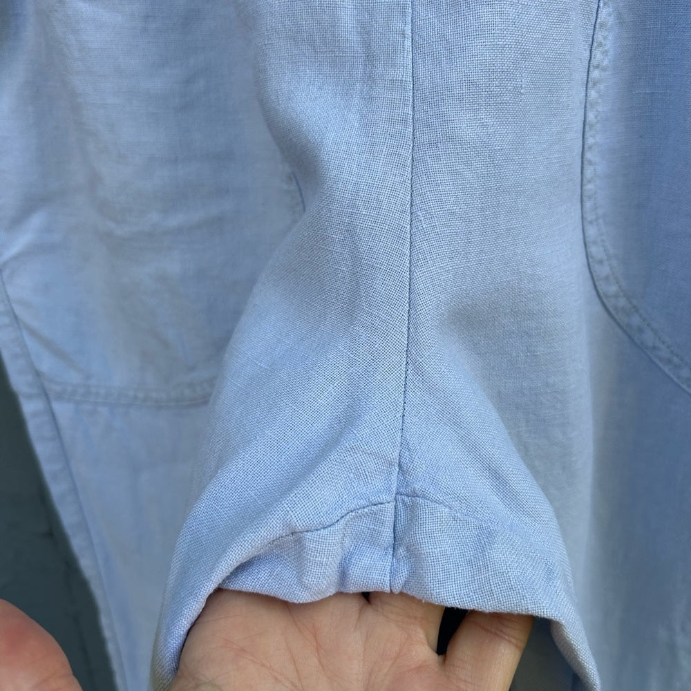 Not Perfect Linen blue Genova pants, size 6
