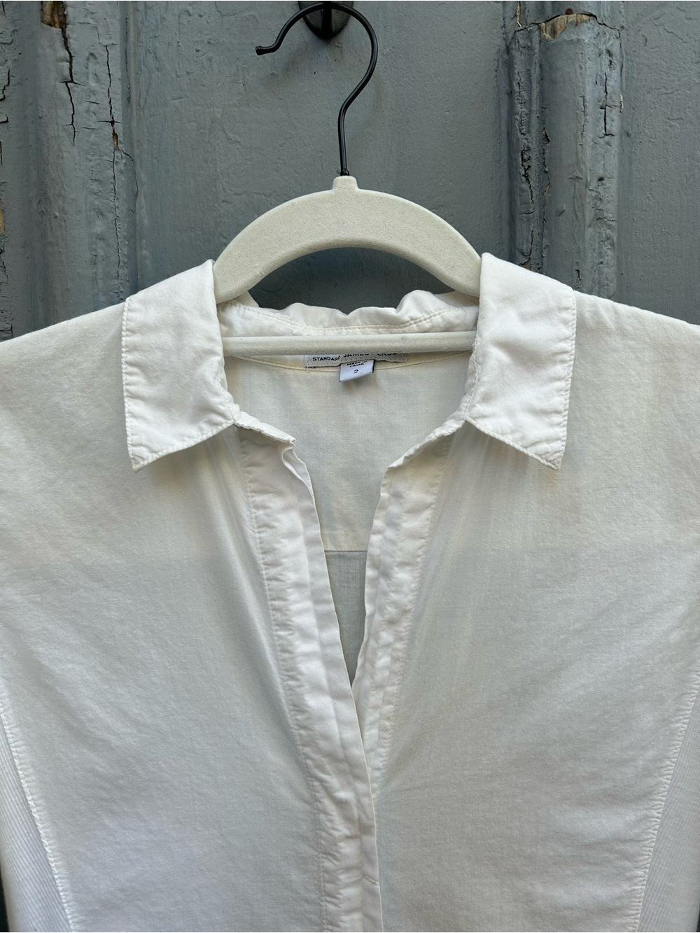 James Perse White Button down, size “2”