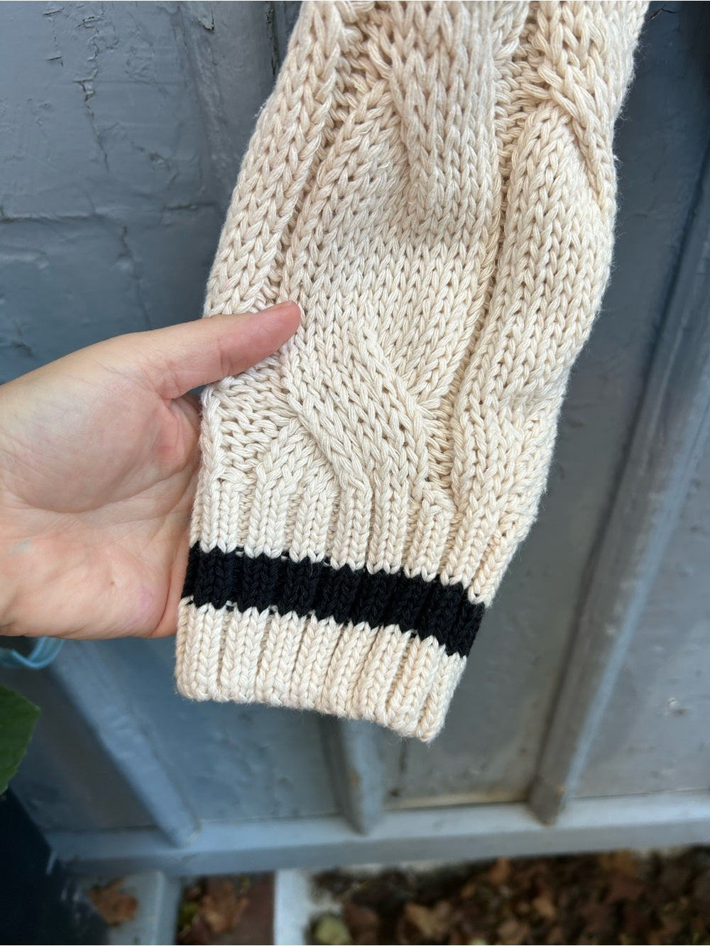 Apricot V neck Academic Knit Cropped Sweater, BNWT, Size XL