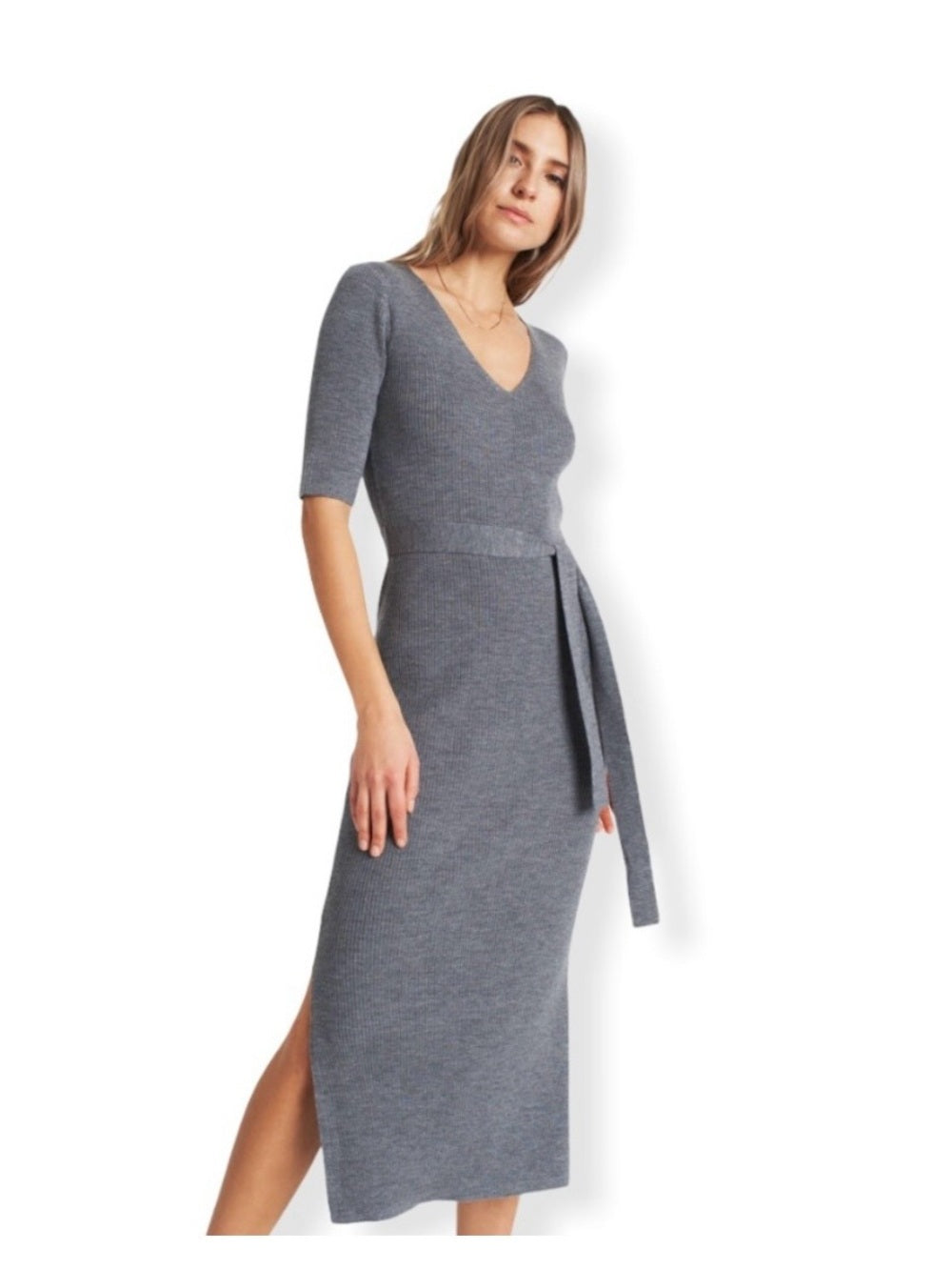 Kit & Ace Minky Brown Merino Knit Dress, Size XL