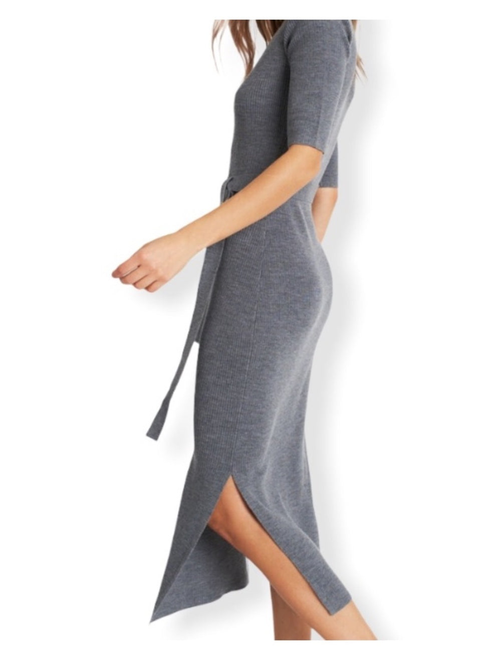 Kit & Ace Minky Brown Merino Knit Dress, Size XL