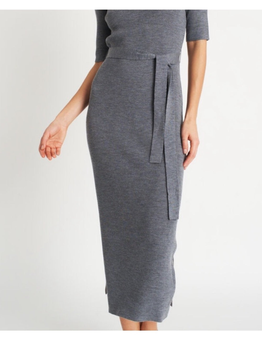 Kit & Ace Minky Brown Merino Knit Dress, Size XL
