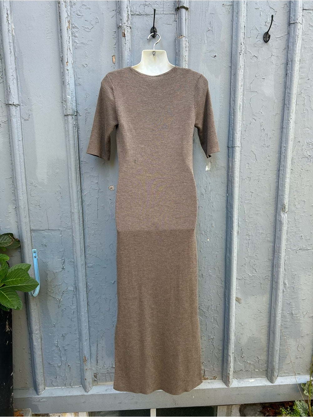 Kit & Ace Minky Brown Merino Knit Dress, Size XL