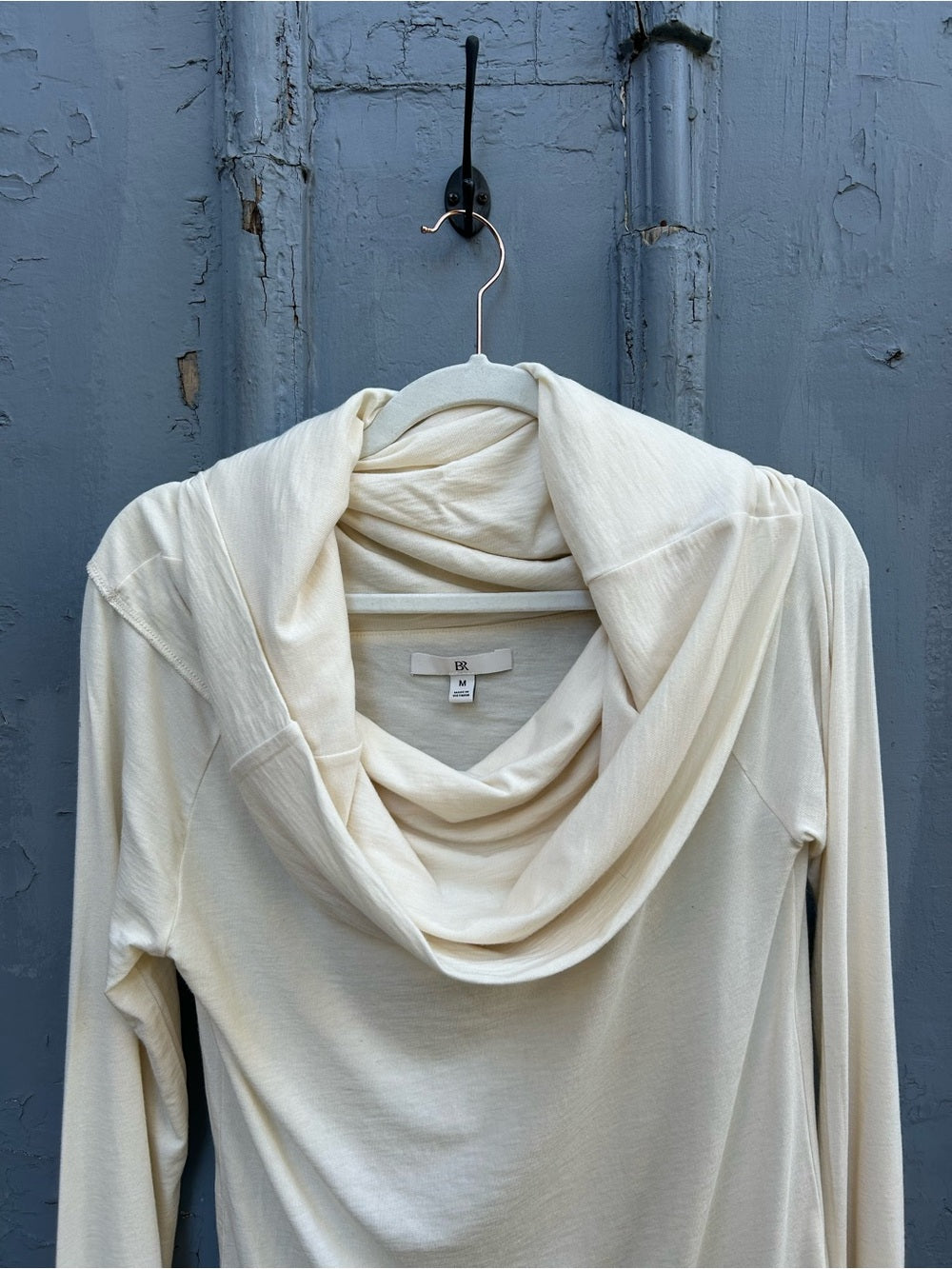 Banana Republic Luxe Wool Blend off the shoulder top, size M