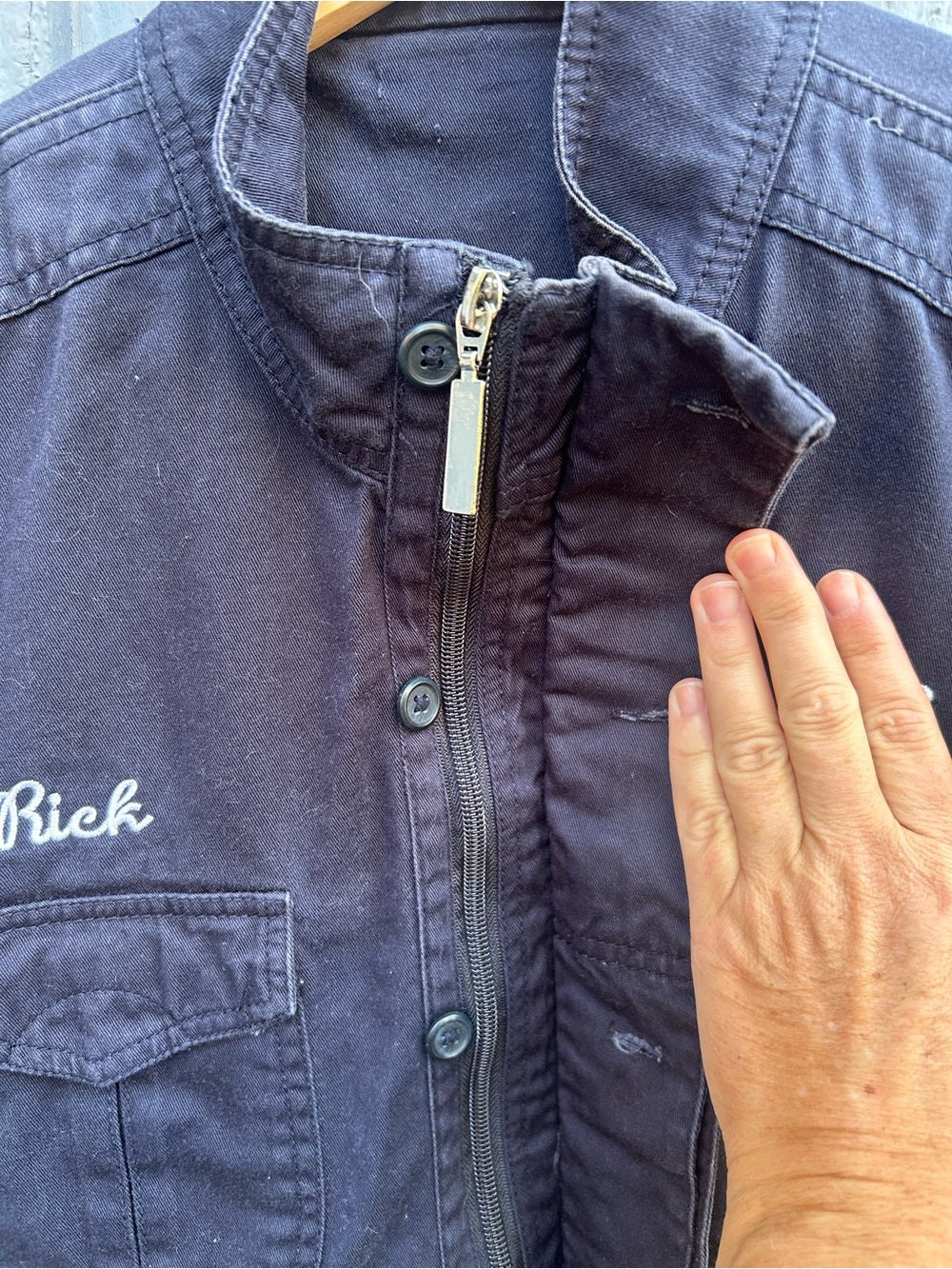 Toyota “Rick’s”Navy mechanic Jacket, Approx Size W Medium/M Small