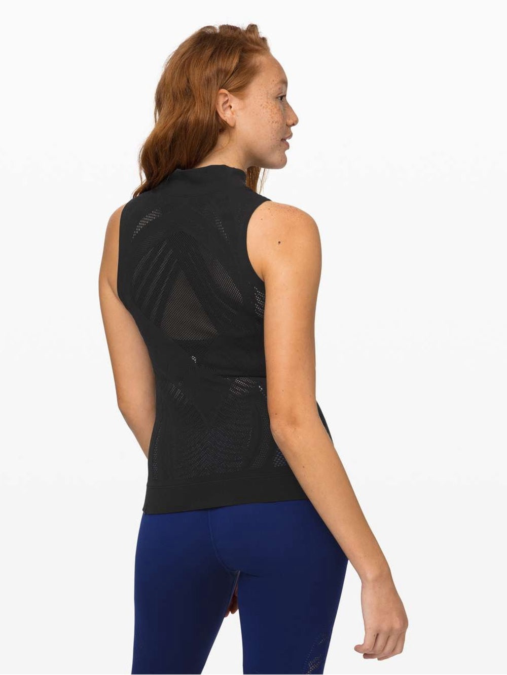 Lululemon Reveal Mock Neck Tank, Black, size 4