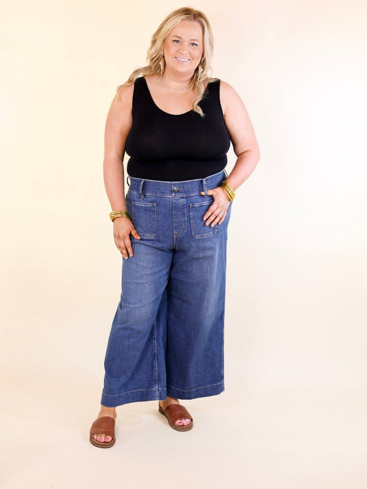 Spanx Wide Leg Cropped Jeans, BNWT, size Large