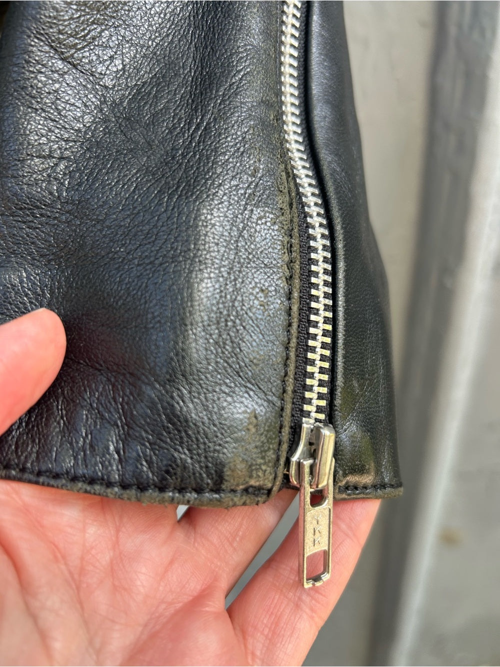 Mackage for Aritzia Leather Shearling Moto Jacket, size XS