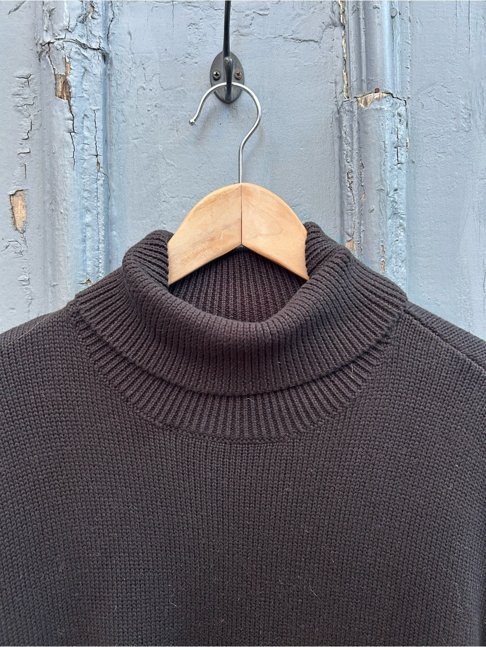 Gap Black Cotton Turtleneck Sweater, size M