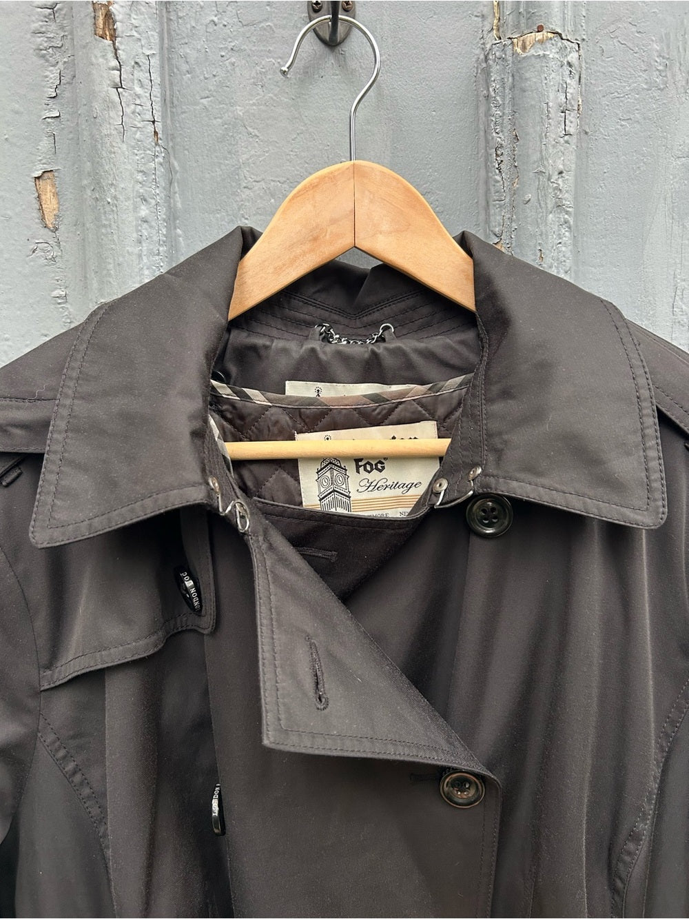 London Fog Black Heritage Trench (3 in 1), size XL