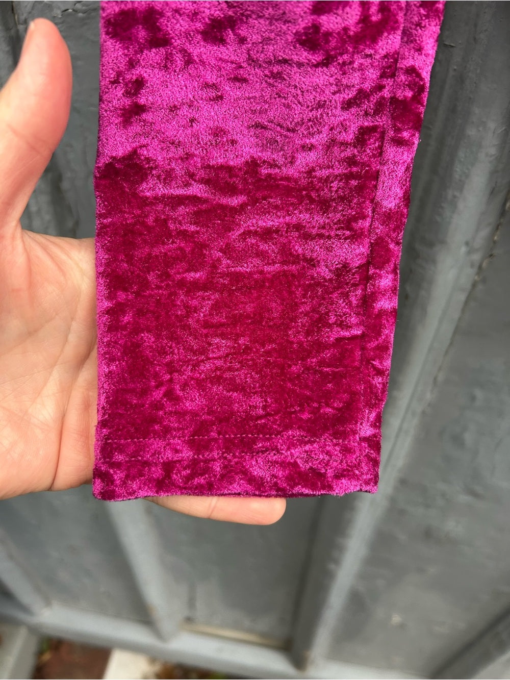 Maje Purple Velvet Bodysuit, size “2” (Small)