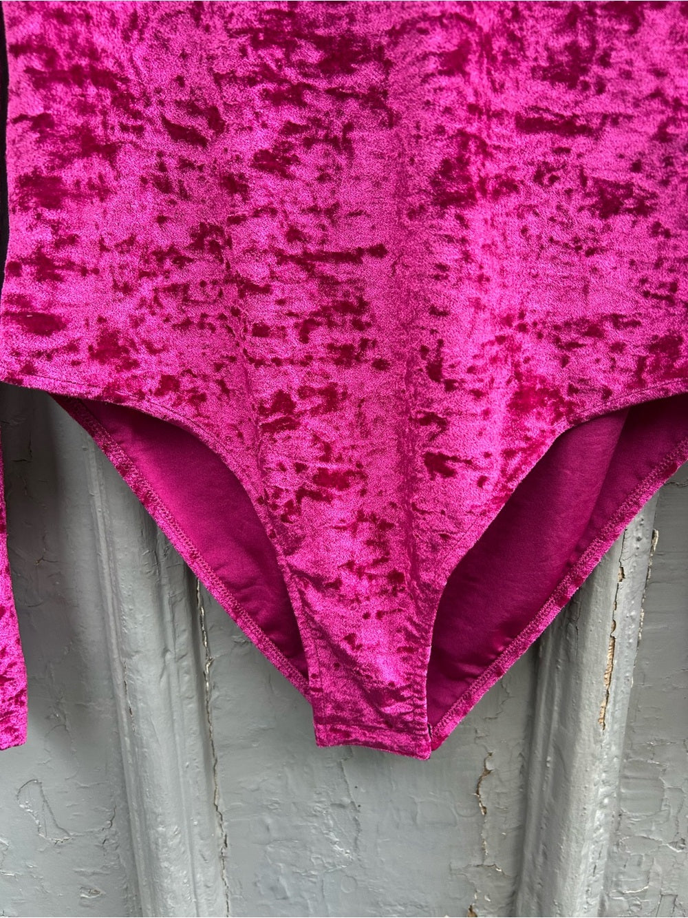 Maje Purple Velvet Bodysuit, size “2” (Small)