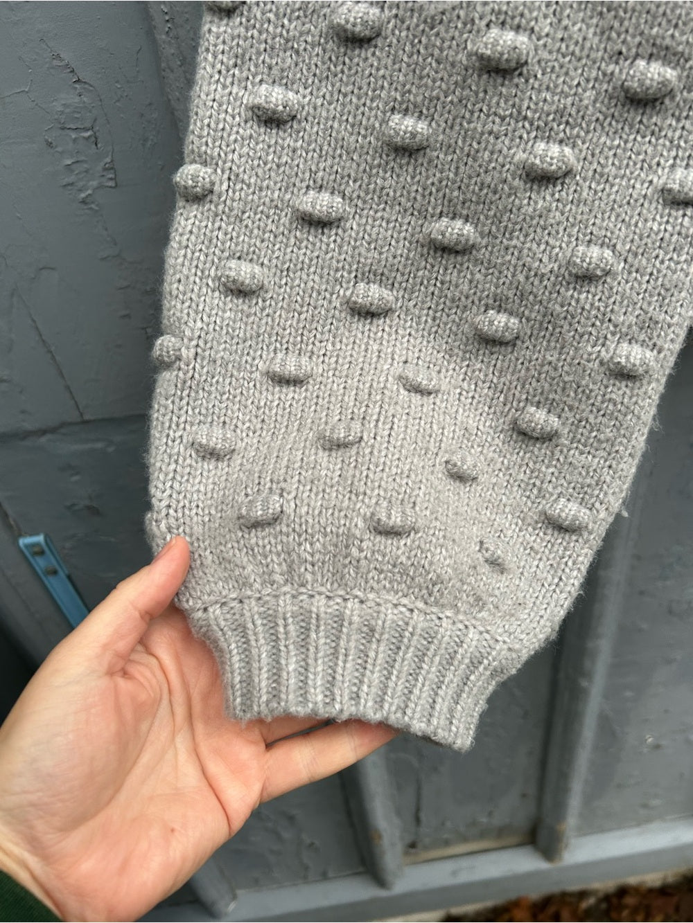 Twik for Simons Grey Popcorn Sweater, size XL