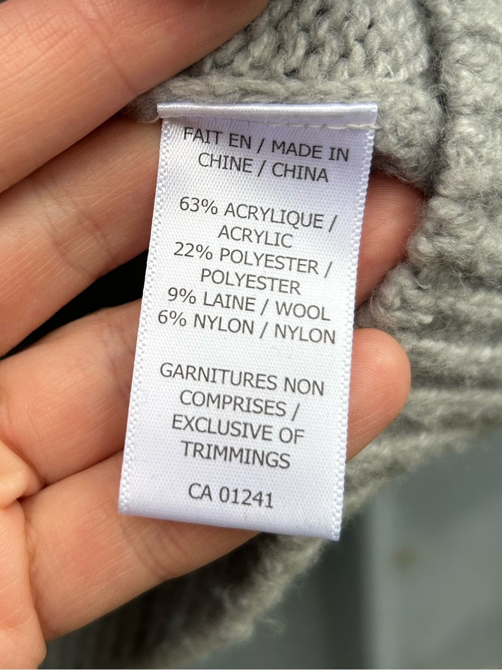 Twik for Simons Grey Popcorn Sweater, size XL