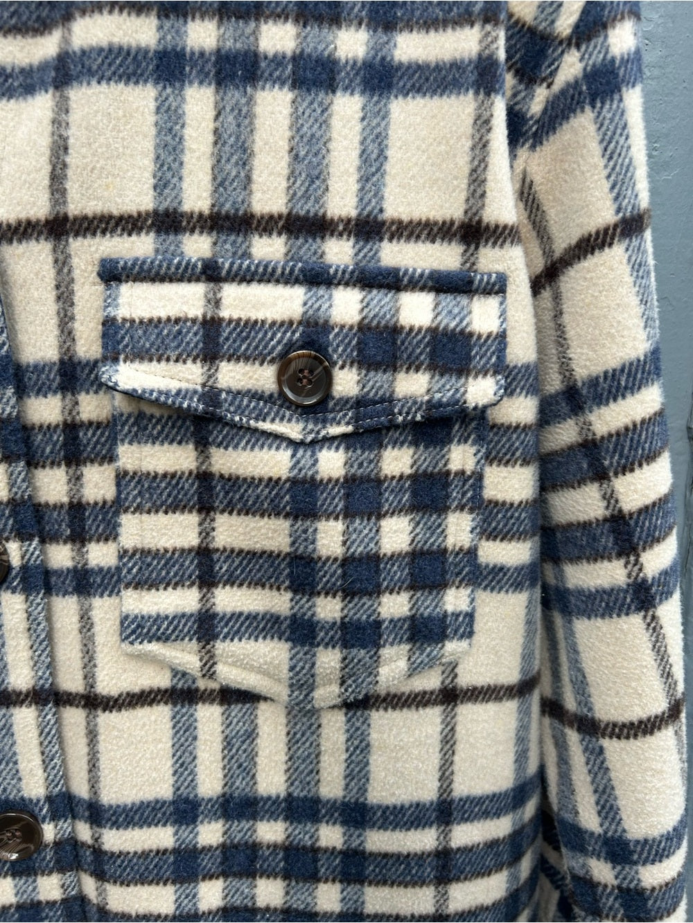 Joie Plaid Shacket, size M