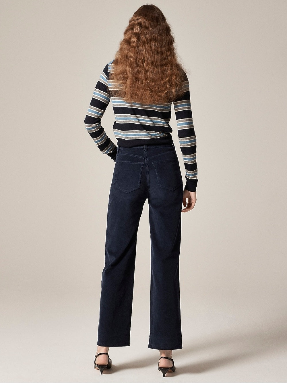 J Crew Navy Straight Leg Cords, size 6