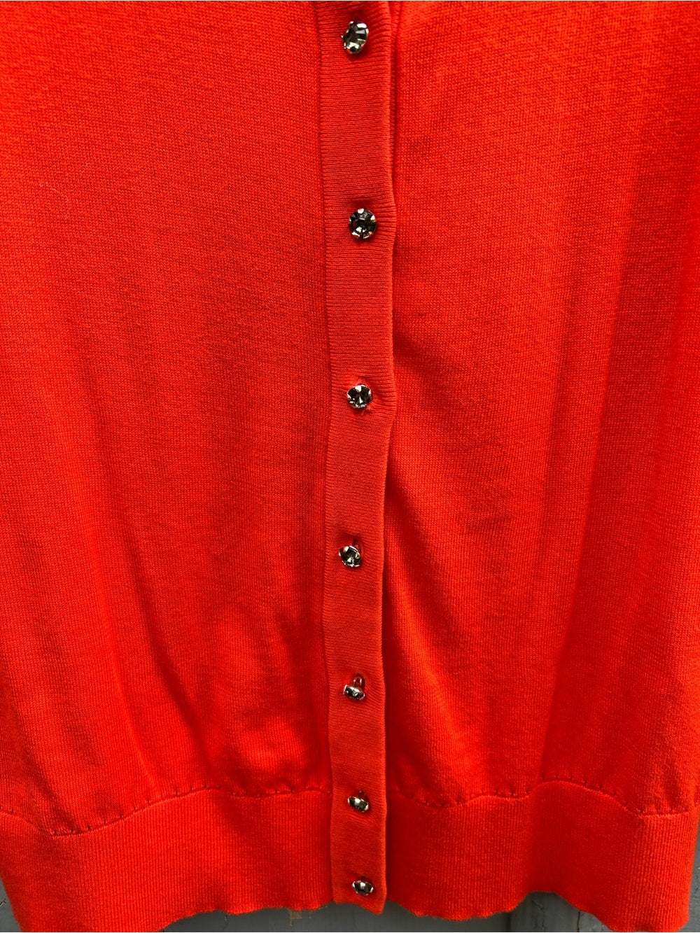 Kate Spade Orange jewelled Cardigan, size M
