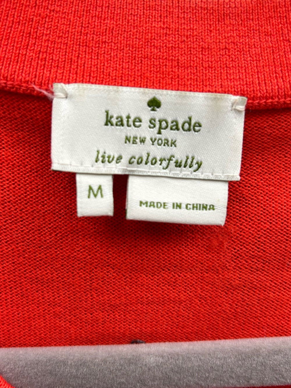 Kate Spade Orange jewelled Cardigan, size M