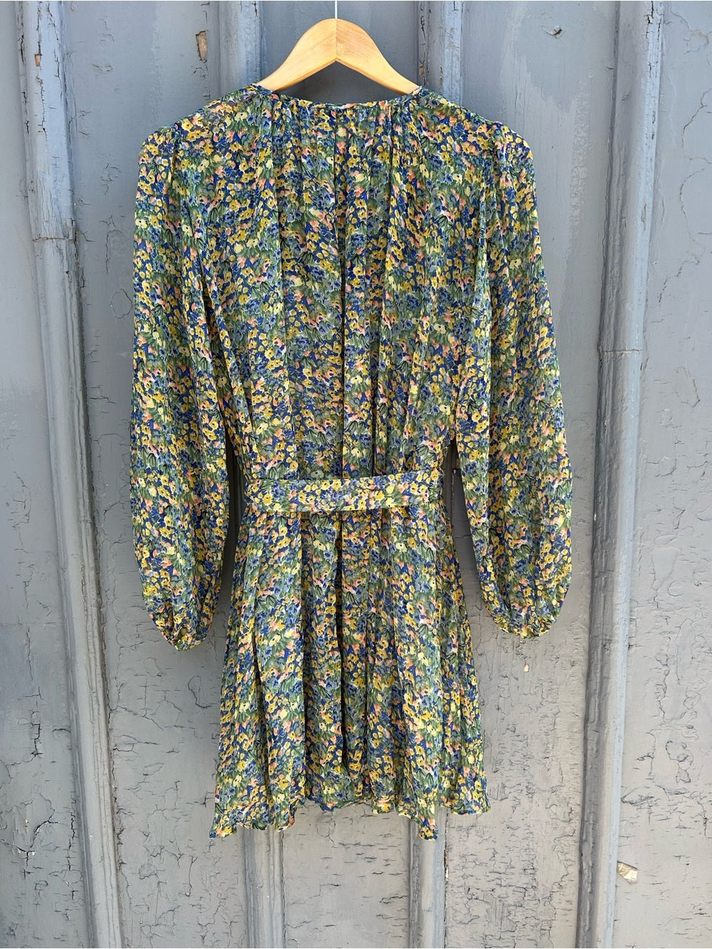 M&S Floral V-Neck Mini Relaxed Smock Dress, size UK 12 (US8)