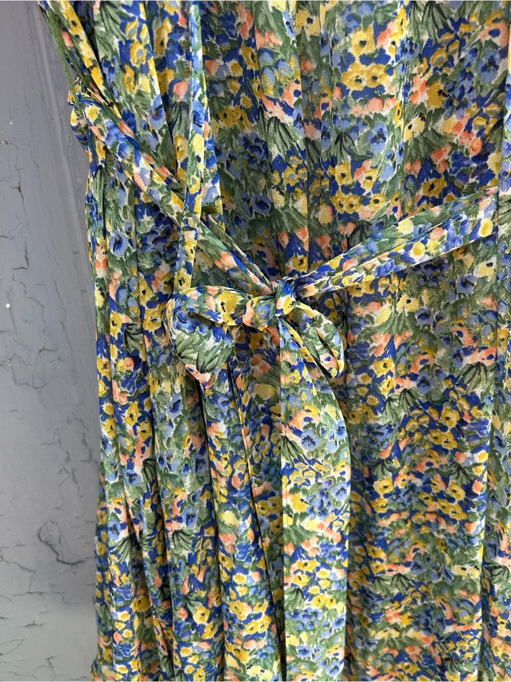 M&S Floral V-Neck Mini Relaxed Smock Dress, size UK 12 (US8)