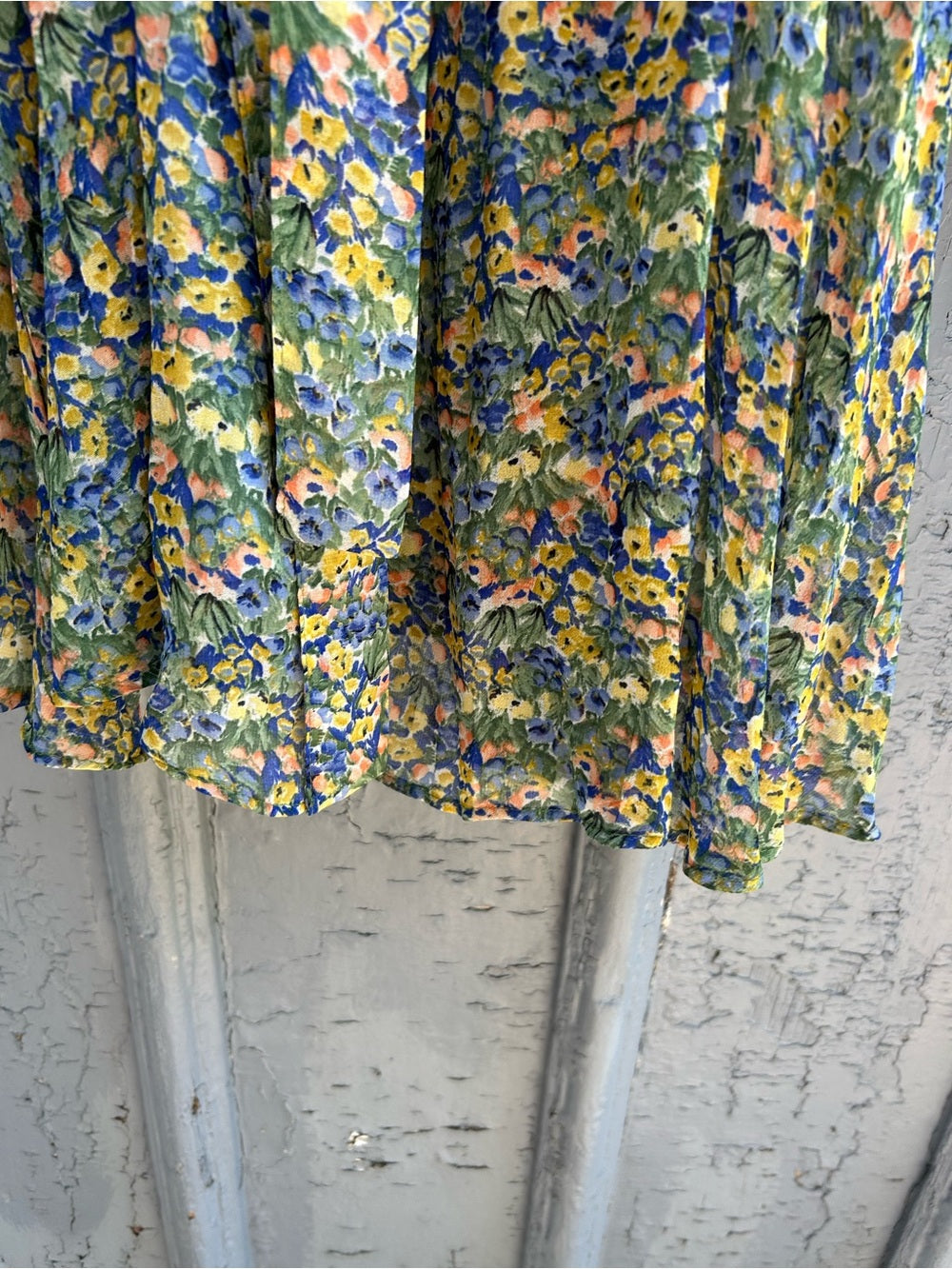 M&S Floral V-Neck Mini Relaxed Smock Dress, size UK 12 (US8)