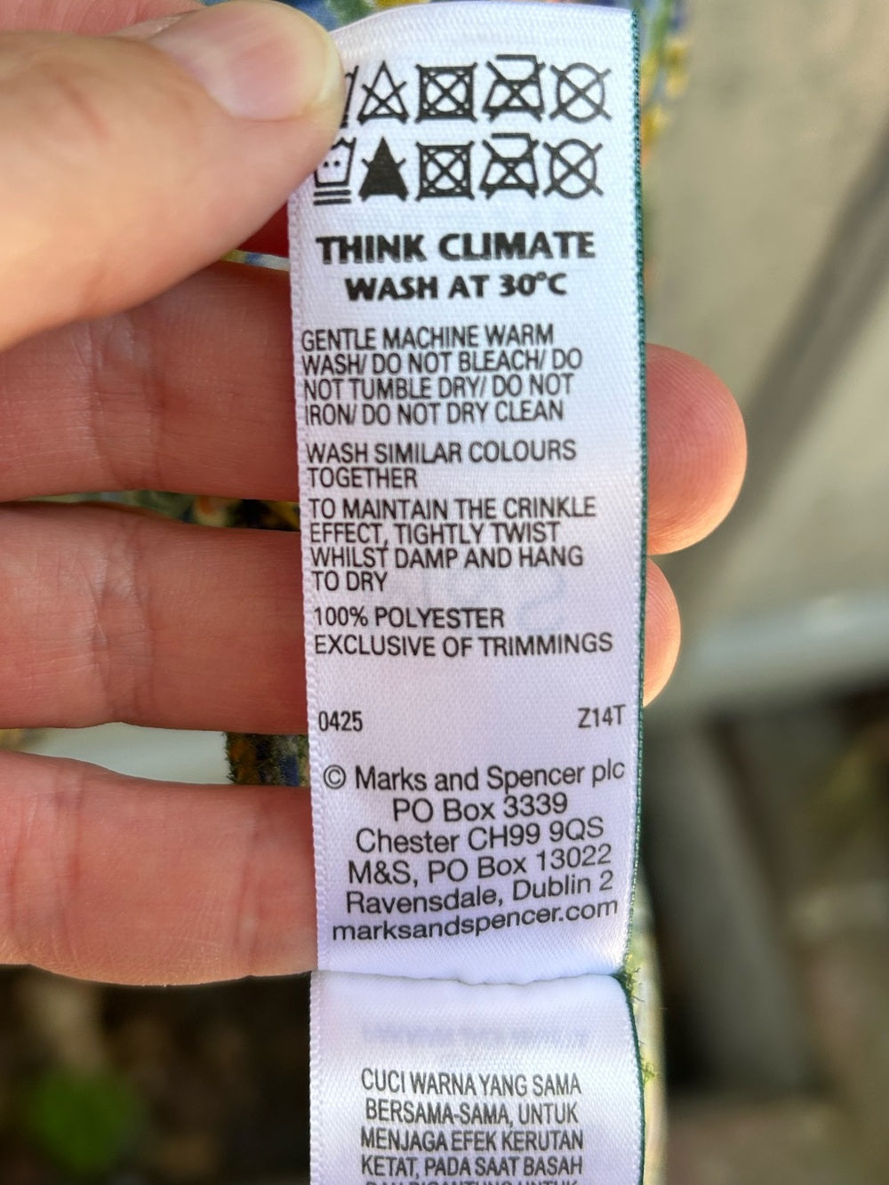 M&S Floral V-Neck Mini Relaxed Smock Dress, size UK 12 (US8)