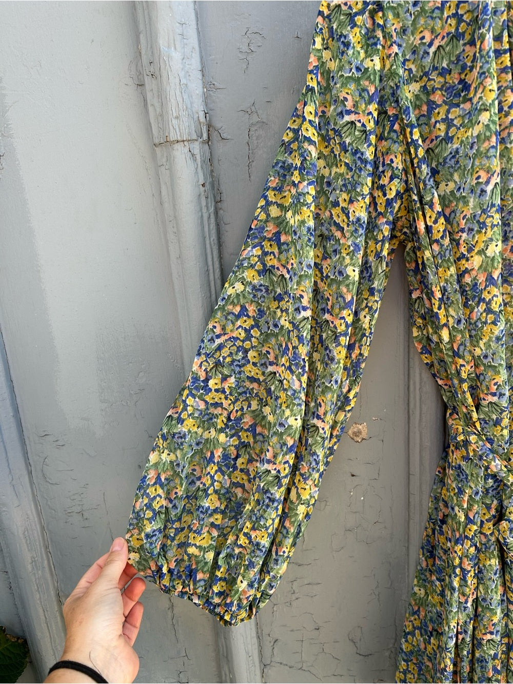 M&S Floral V-Neck Mini Relaxed Smock Dress, size UK 12 (US8)