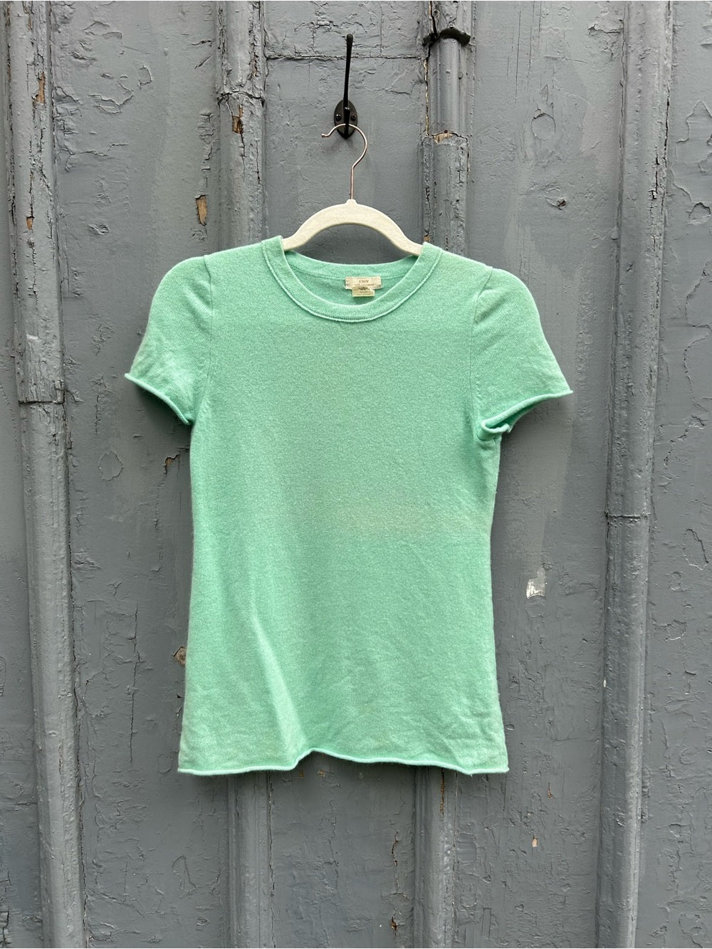 J crew Teal Cashmere Tee, M