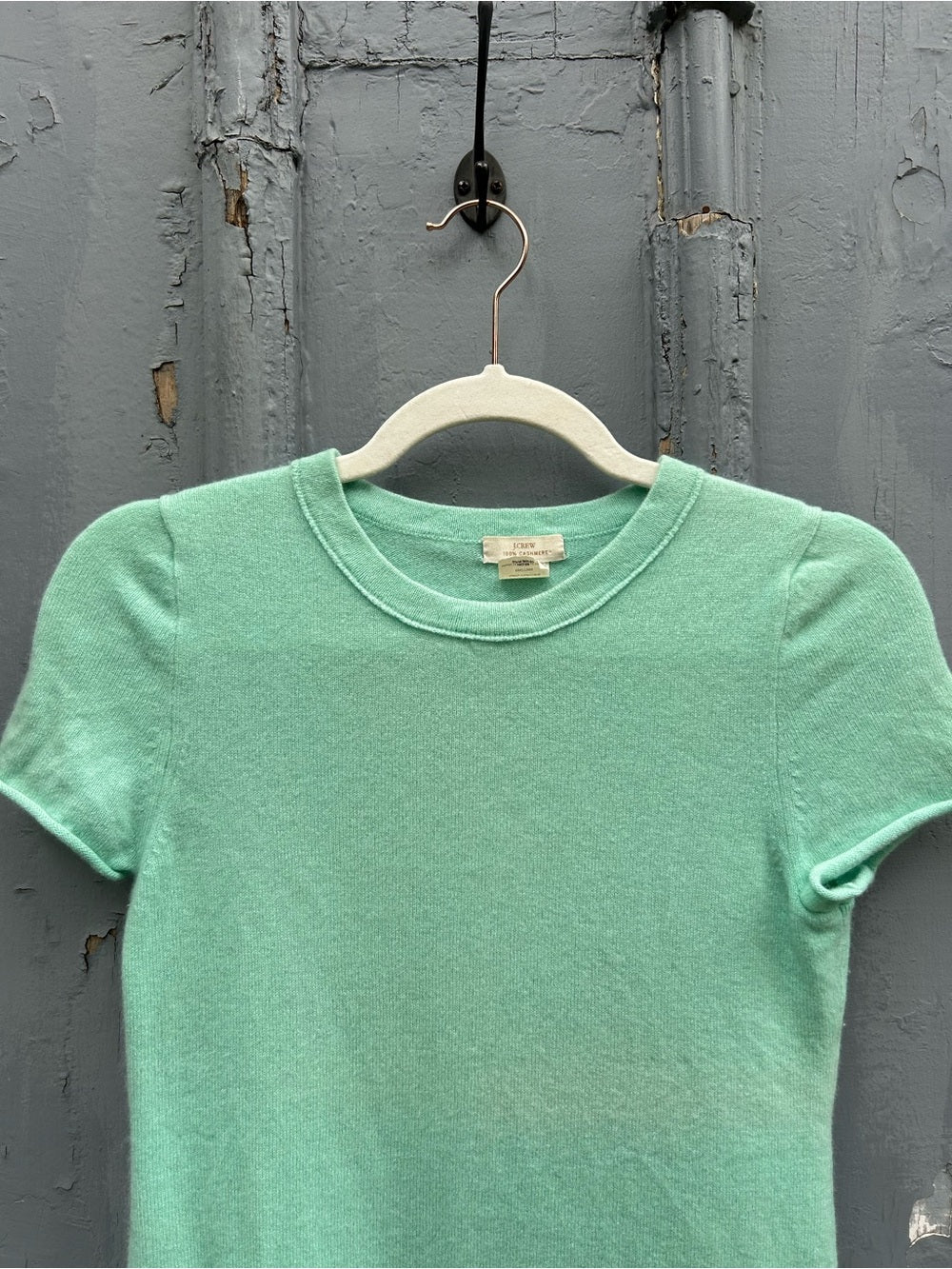 J crew Teal Cashmere Tee, M