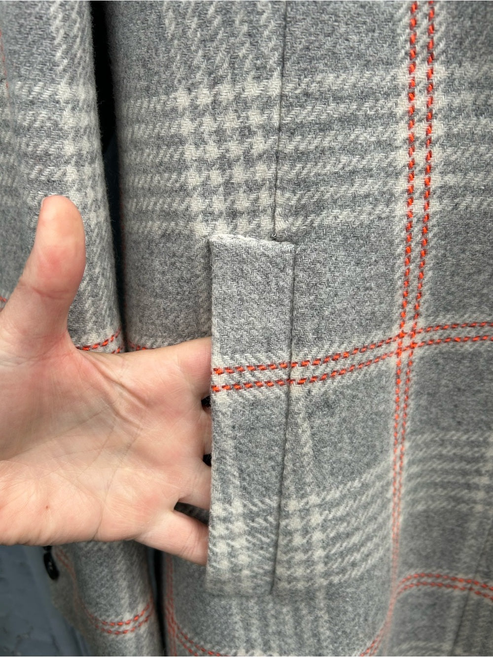 Tiger of Sweden Aloe Grey Plaid Wool Jacket, size 34 (approx US 6)
